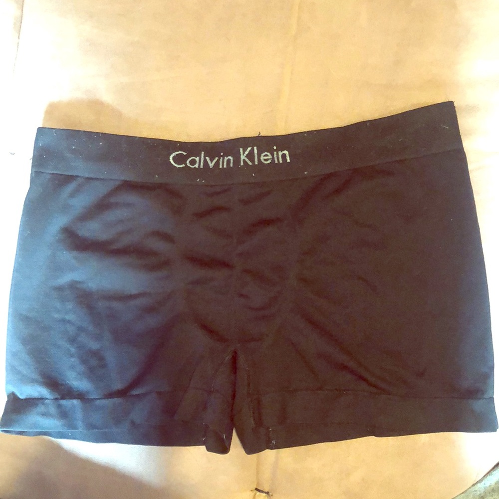 Black Calvin Klein spandex shorts